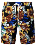 Men's Flower Casual Button Down Hawaiian Shirts&Shorts