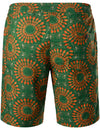 Men's Flower Casual Button Down Hawaiian Shirts&Shorts