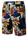 Men's Flower Casual Button Down Hawaiian Shirts&Shorts
