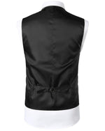 Mens V-Neck Formal Suit Vest Slim Fit Dress Vest Wedding Waistcoat for Tuxedo
