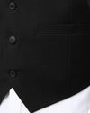 Mens V-Neck Formal Suit Vest Slim Fit Dress Vest Wedding Waistcoat for Tuxedo