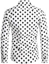 Men's Polka Dots Pocket Cotton Long Sleeve Shirt