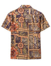 Men's Holiday Yellow Retro 70s Short Sleeve Shirt