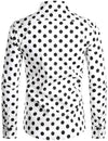 Men's Polka Dots Pocket Cotton Long Sleeve Shirt