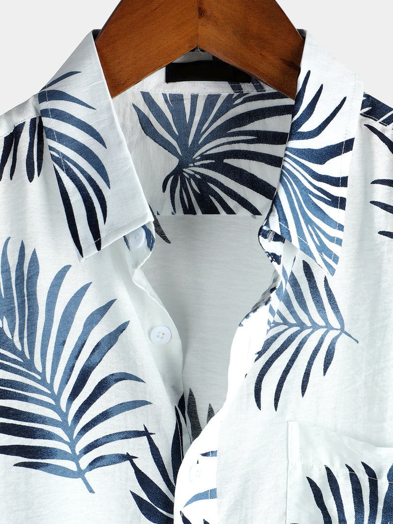 Men's Casual Holiday Cotton Pocket Short Sleeve Shirt