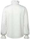 Mens Ruffle Pirate Shirts Medieval Renaissance Cosplay Costume Steampunk Victorian Tops