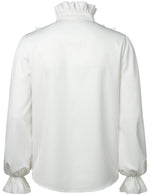 Mens Ruffle Pirate Shirts Medieval Renaissance Cosplay Costume Steampunk Victorian Tops
