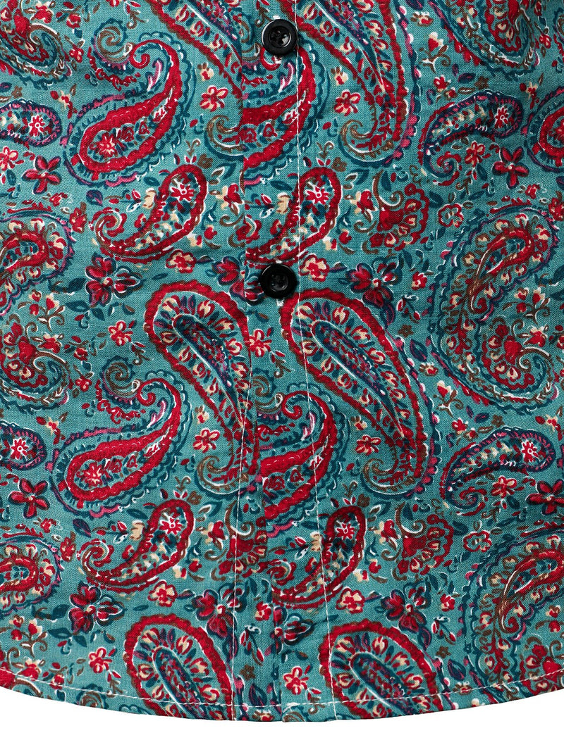Men's Flower Casual Button Down Hawaiian Shirts&Shorts