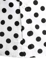 Men's Polka Dots Pocket Cotton Long Sleeve Shirt