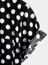Men's Polka Dots Cotton Pocket Casual Short Sleeve Shirt