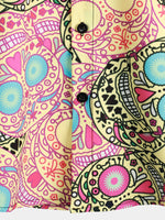 Men's Funny Skull Print Short Sleeve Shirt