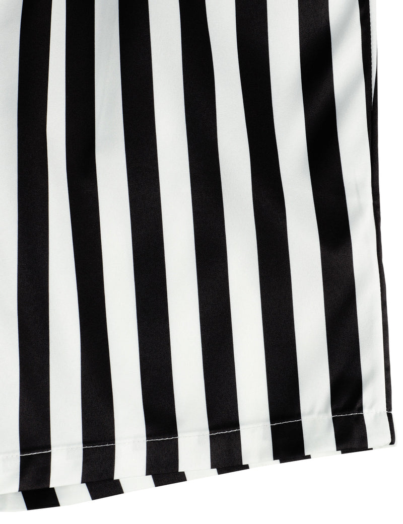Men's Tiger and Black Striped Animal Beach Hawaiian Aloha Shorts