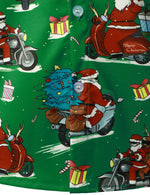 Men's Green Ugly Christmas Santa Print Claus Short Sleeve Shirt