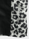 Men's Leopard Print Boling Casual Button Up Short Sleeve Hawaiian Summer Shirt