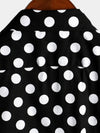 Men's Polka Dots Cotton Pocket Casual Short Sleeve Shirt