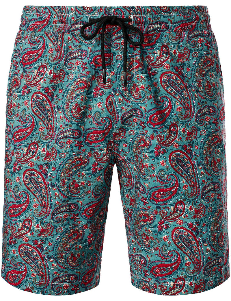 Men's Flower Casual Button Down Hawaiian Shirts&Shorts