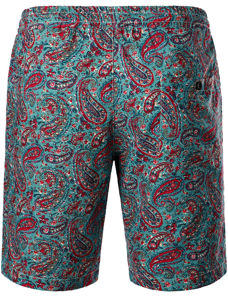 Men's Flower Casual Button Down Hawaiian Shirts&Shorts