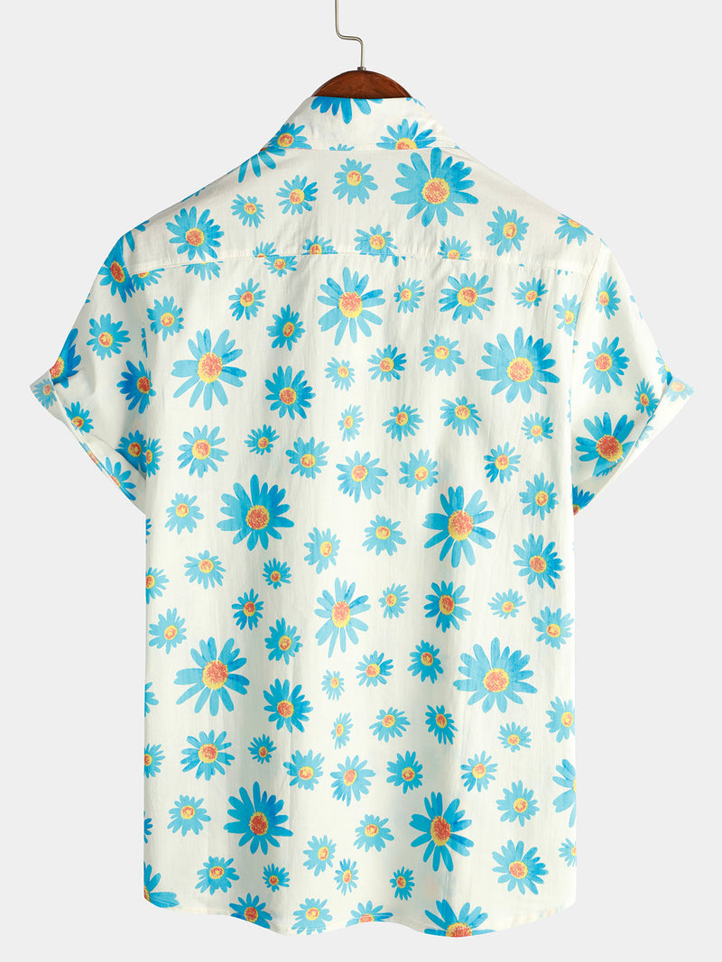 Bundle Of 2 | Men's Floral Cotton Tropical Hawaiian Shirts