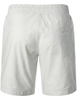 Men's Solid Color Linen Cotton Casual Shorts