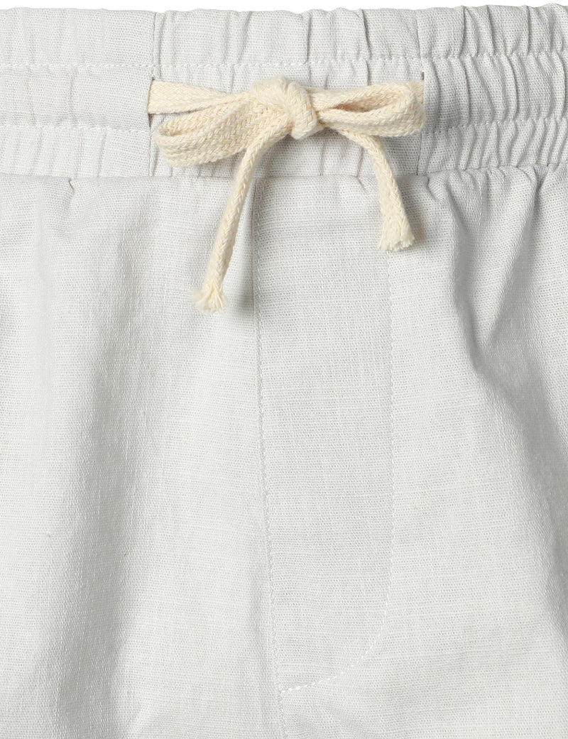 Men's Solid Color Linen Cotton Casual Shorts