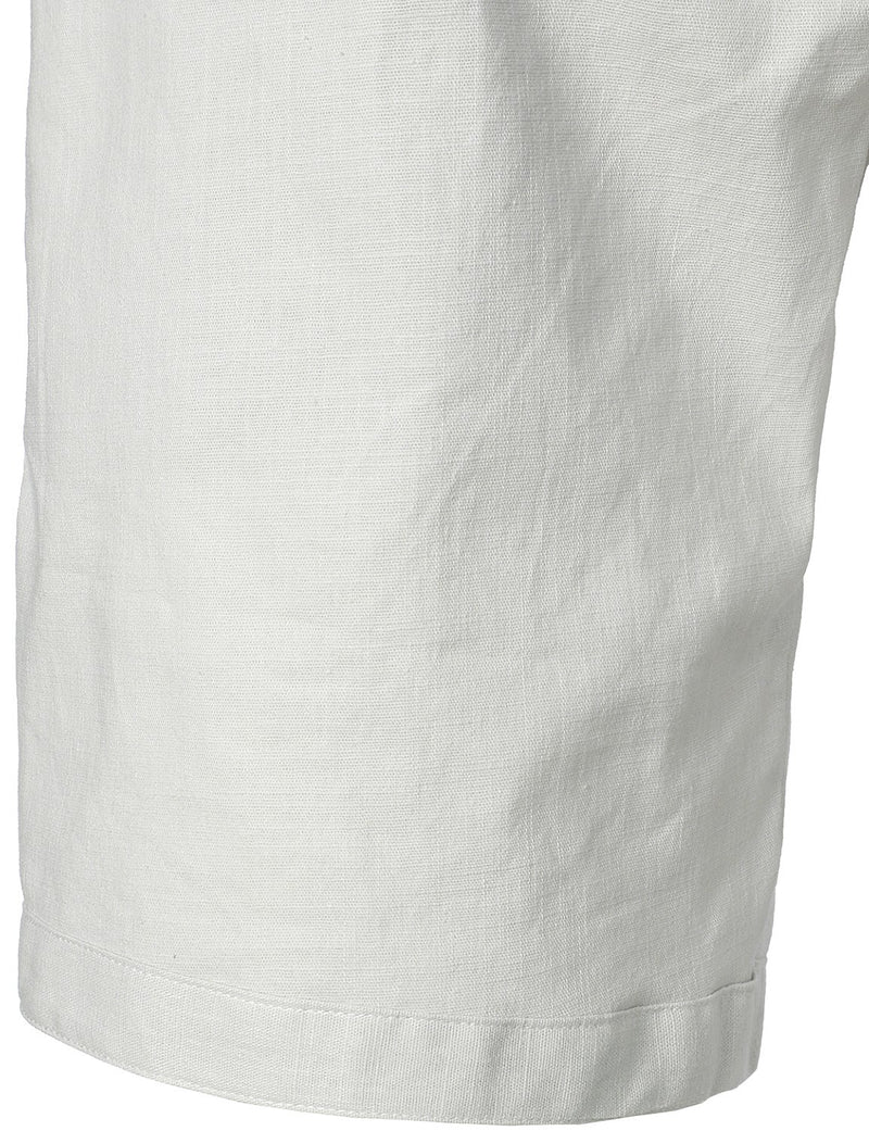 Men's Solid Color Linen Cotton Casual Shorts