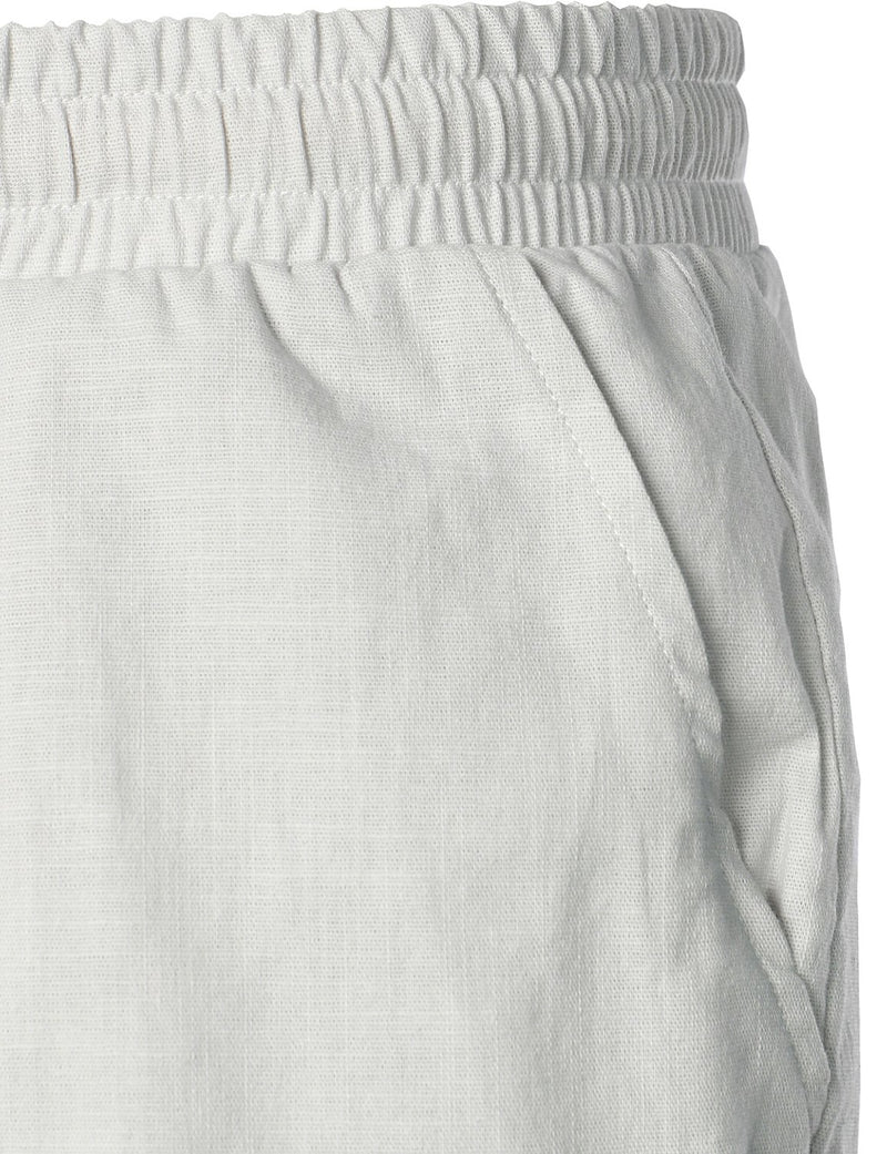 Men's Solid Color Linen Cotton Casual Shorts