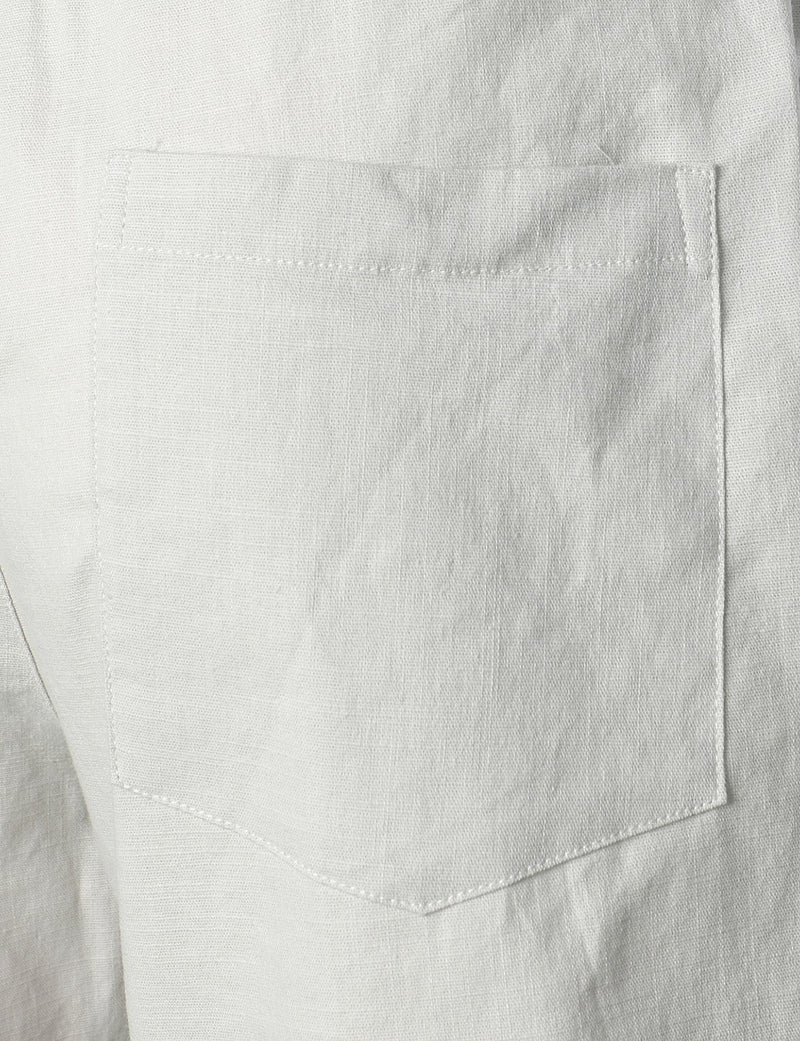 Men's Solid Color Linen Cotton Casual Shorts