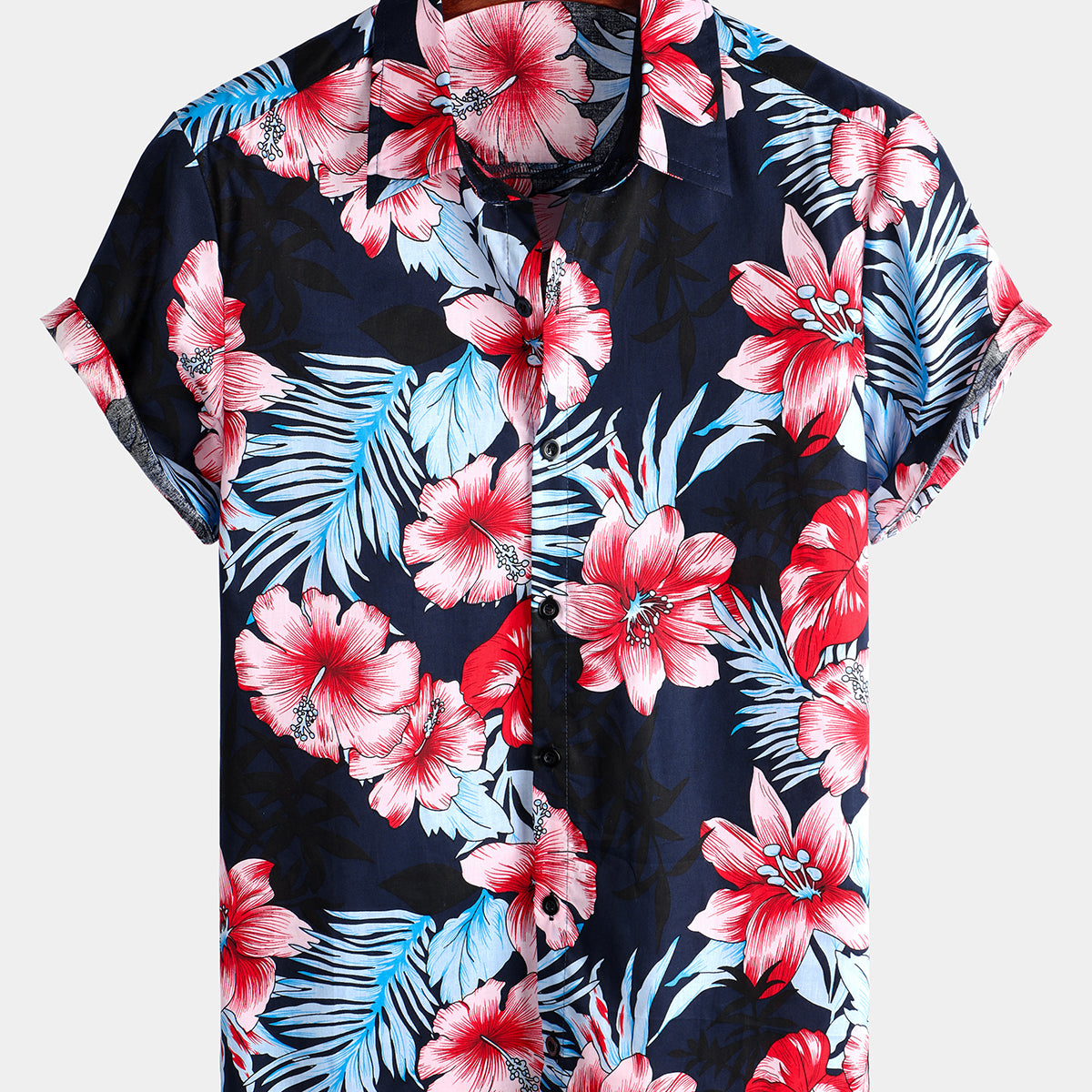 Men's Floral Tropical Hawaiian Cotton Shirt