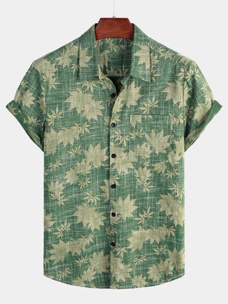 Men's Retro Casual Holiday Pocket Hawaiian Shirt