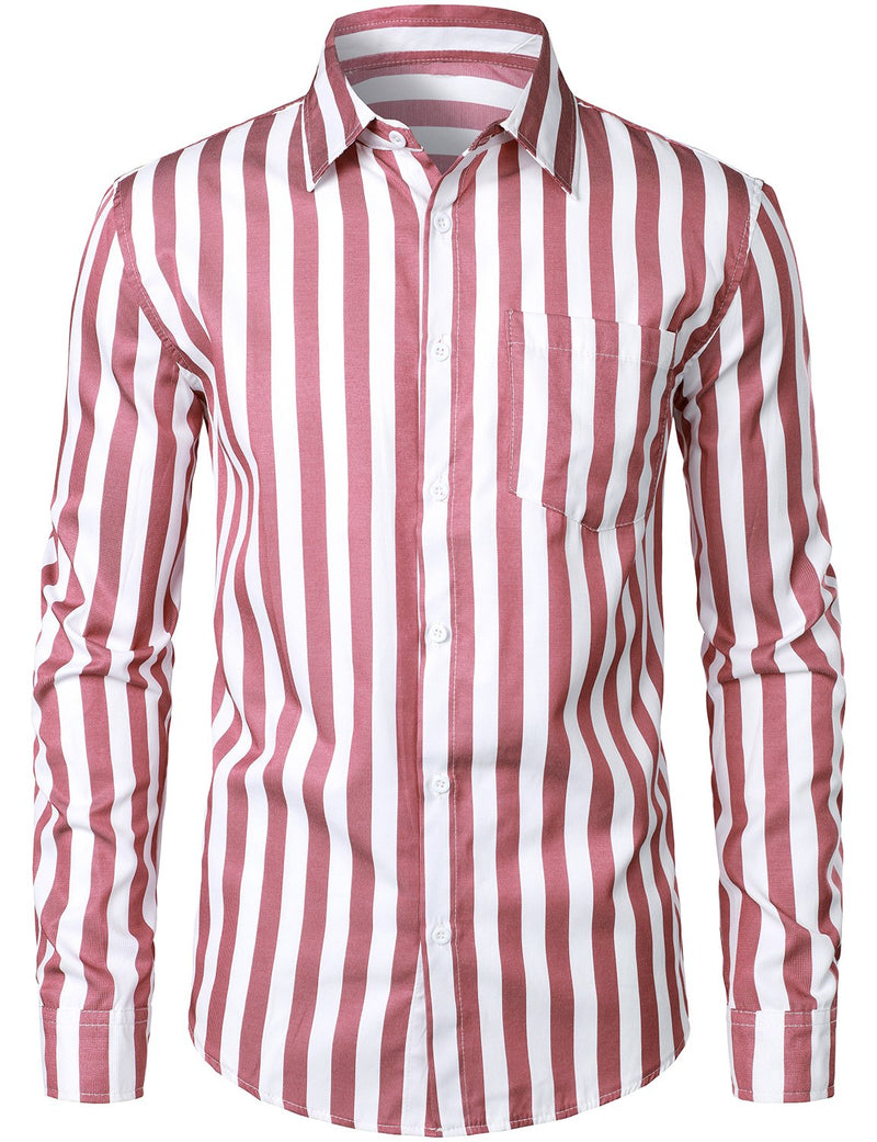 Men's long sleeve striped shirt
