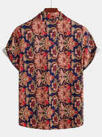 Men's Vintage Short Sleeve Cotton Shirt