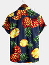 Men's Casual Pineapple Pattern Cotton Shirt