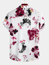 Men's Floral Cotton Pocket Tropical Hawaiian Shirt