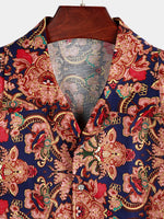 Men's Vintage Short Sleeve Cotton Shirt