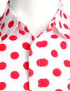 Men's Polka Dots Pocket Cotton Long Sleeve Shirt