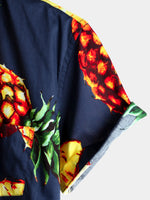 Men's Casual Pineapple Pattern Cotton Shirt