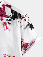 Men's Floral Cotton Pocket Tropical Hawaiian Shirt
