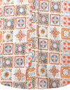 Men's Vintage Patchwork Floral Beige Breathable Boho Cotton Bohemian Short Sleeve Shirt