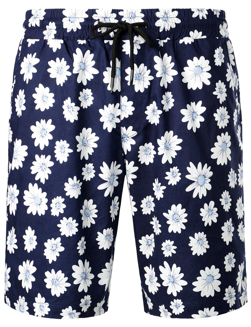 Men's Hawaiian Printed Cotton Casual Shorts