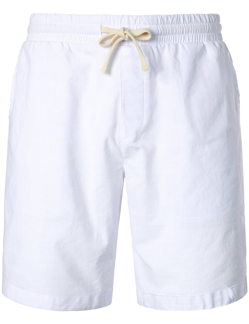 Men's Solid Color Linen Cotton Casual Shorts