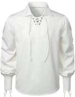 Mens Renaissance Shirts Gothic Pirate Cosplay Costume Tops