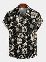 Men's Retro Short Sleeve Cotton Casual Shirt