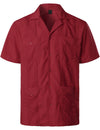Men's Short Sleeve Button Down Cuban Guayabera Shirts Casual Suits