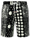 Men's Black Casual Vintage Boho Breathable Cotton Shorts
