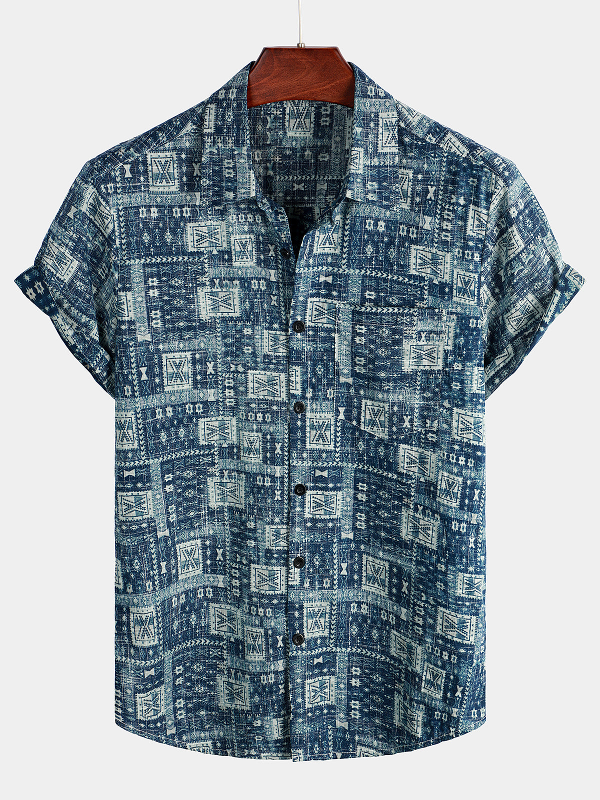 Men's Casual Holiday Pocket Hawaiian Shirt