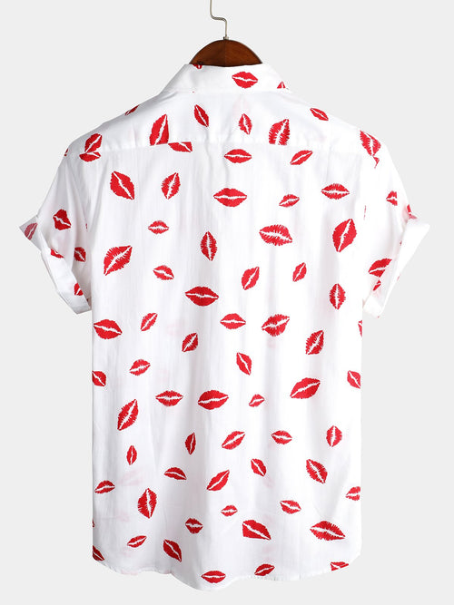 Men's Holiday Regular Fit Short Sleeve Casual Shirt