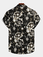 Men's Retro Short Sleeve Cotton Casual Shirt