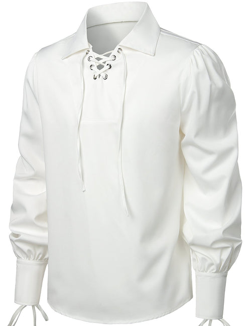 Mens Renaissance Shirts Gothic Pirate Cosplay Costume Tops