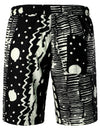 Men's Black Casual Vintage Boho Breathable Cotton Shorts