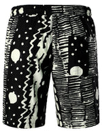 Men's Black Casual Vintage Boho Breathable Cotton Shorts